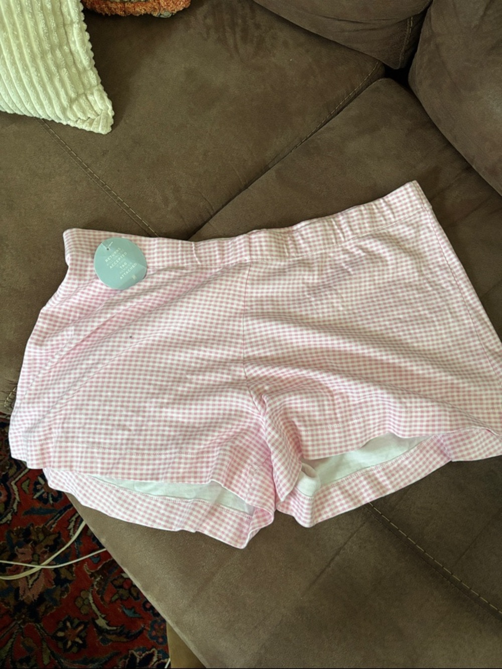Hill House Pink Gingham Sleep Shorts